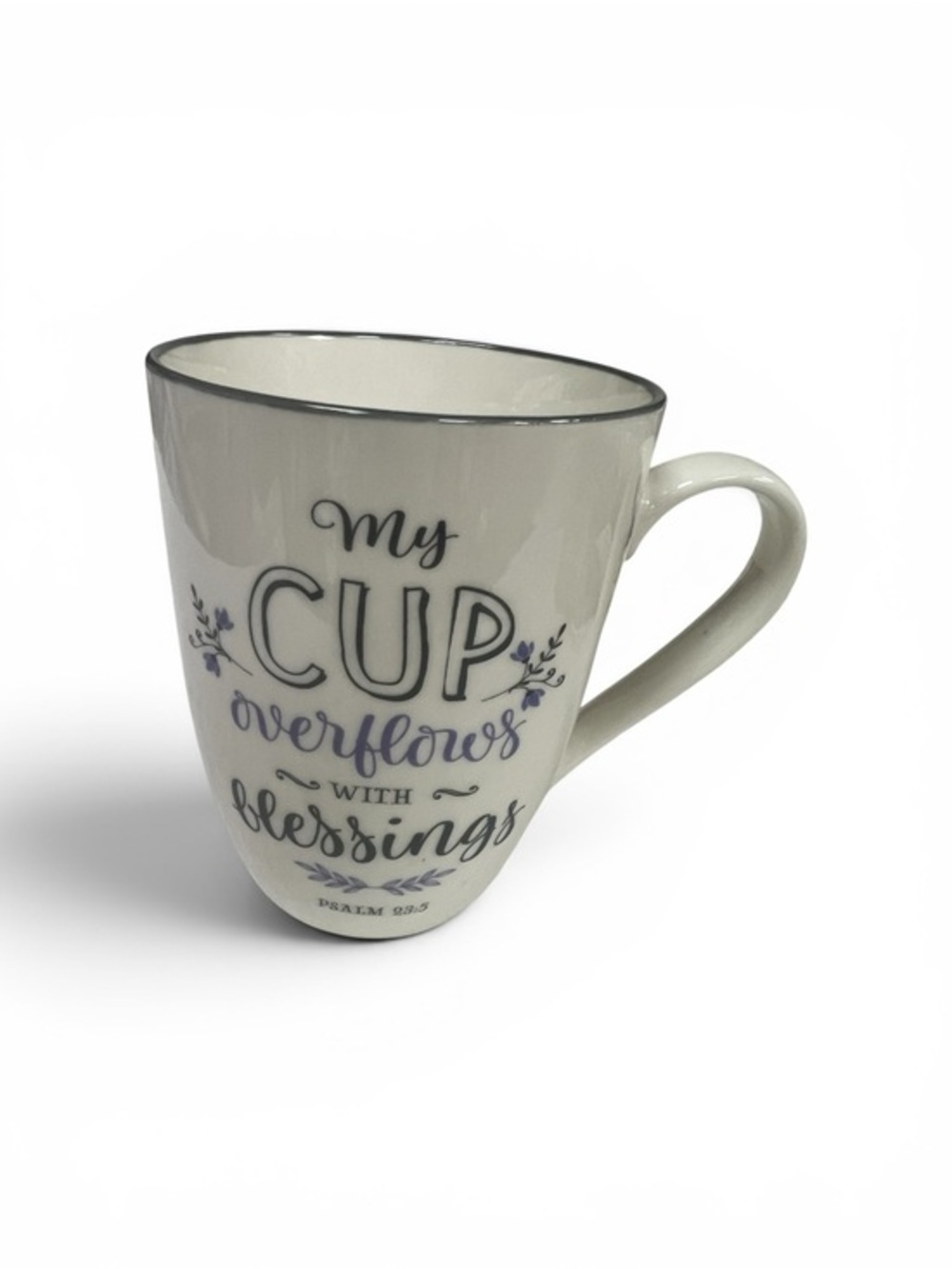 Christian Art Gifts Coffee/Tea Mug My Cup Overflows With Blessings Psalm 23:5
